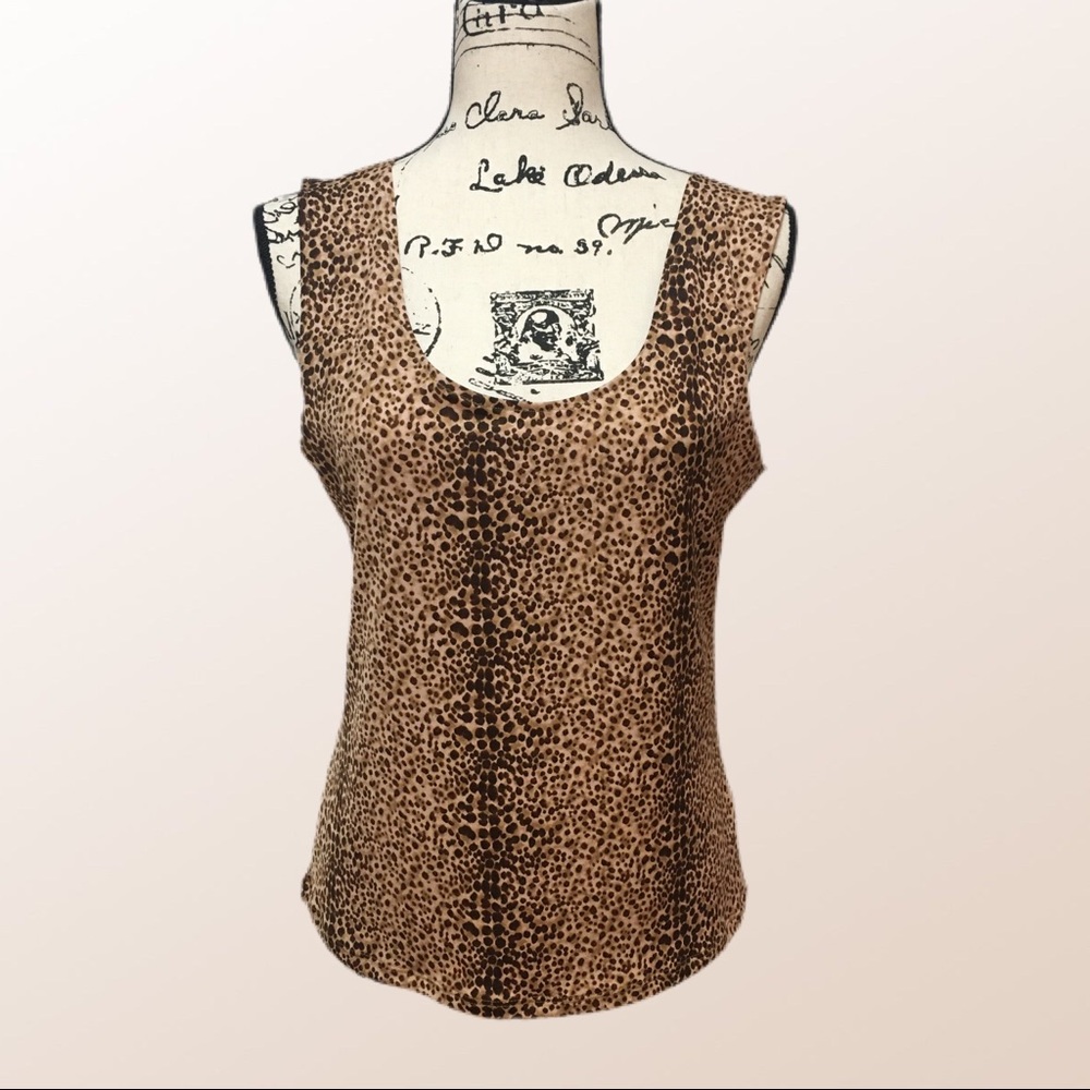 Susan Lucci animal print tank top